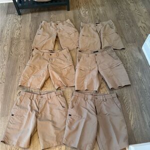 6 pairs of 5.11 Tactical Men’s Shorts Size 36